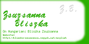 zsuzsanna bliszka business card